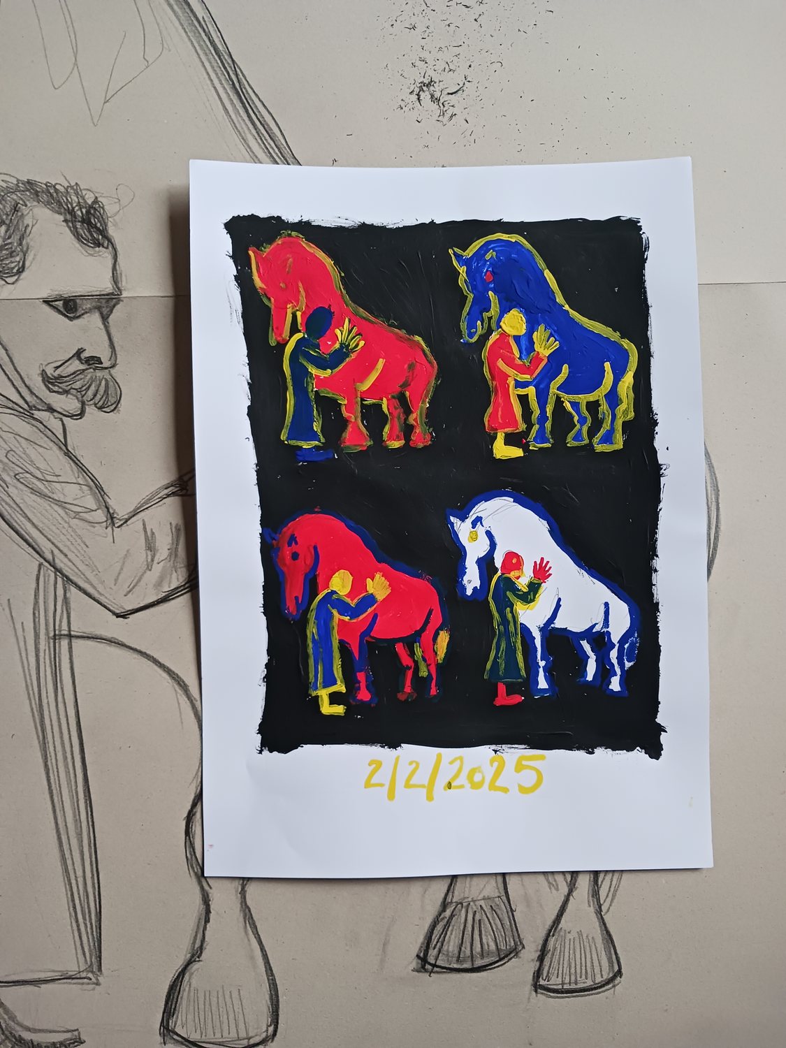 Turínský kůň — skica / sketch